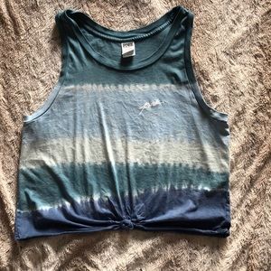 PINK Tie Front Tank Top